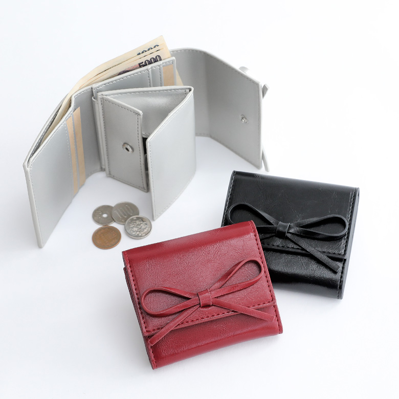 【メーカー再生品】 財布 レディース カード 小さい財布 小銭入れ 三つ折り ミニ財布 小物