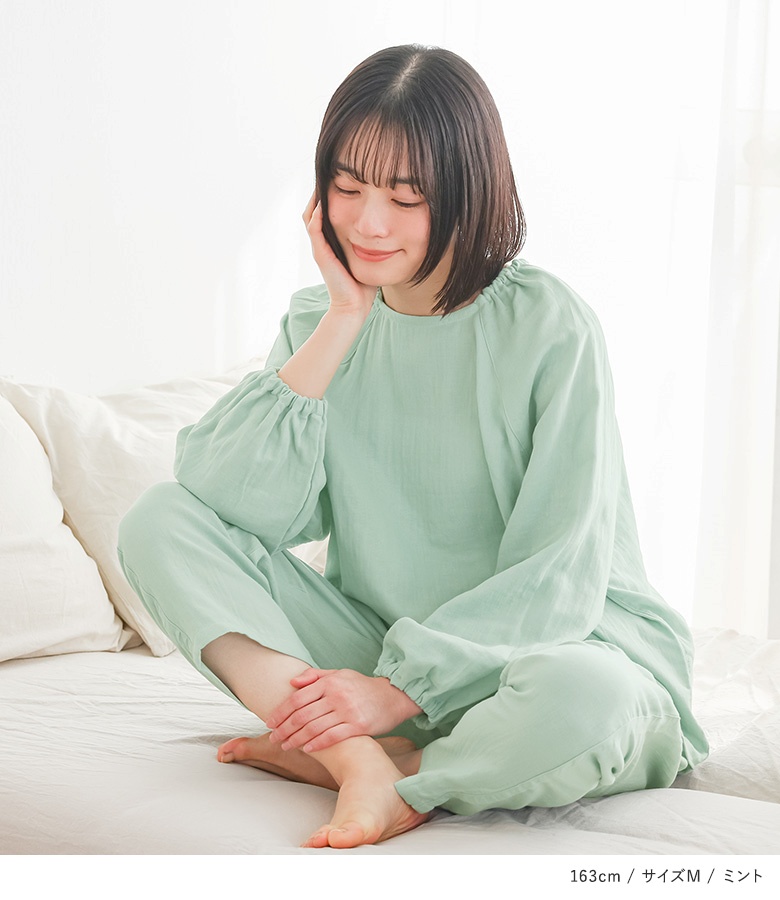 パジャマ 長袖 長ズボン レディース ルームウェア 上下セット 部屋着 保湿 綿100％ プルオーバー ロングパンツ 春 秋 冬 返品交換不可 「メール便不可」「40」 | osharewalker | 11
