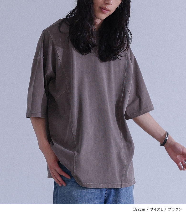 カットソー Tシャツ 半袖 五分袖 メンズ ト...の詳細画像4