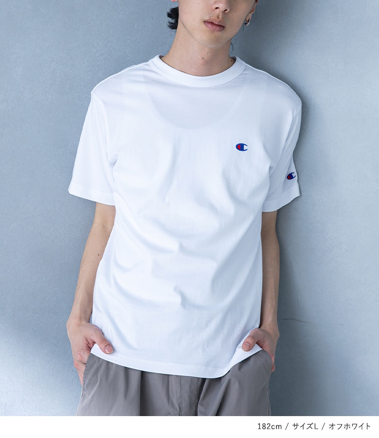 Tシャツ メンズ 夏 春 トップス カットソー 半袖 ロゴ 刺繍 ワンポイント 綿100％ クルーネック インナー チャンピオン Champion「メール便可」「10」 | osharewalker | 07