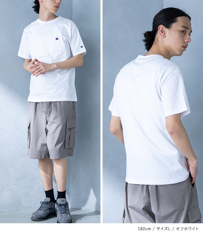 Tシャツ メンズ 夏 春 トップス カットソー 半袖 ロゴ 刺繍 ワンポイント 綿100％ クルーネック インナー チャンピオン Champion「メール便可」「10」 | osharewalker | 08