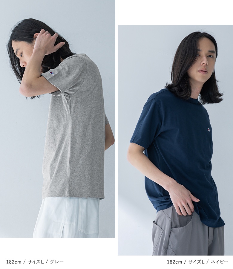 Tシャツ メンズ 夏 春 トップス カットソー 半袖 ロゴ 刺繍 ワンポイント 綿100％ クルーネック インナー チャンピオン Champion「メール便可」「10」 | osharewalker | 12