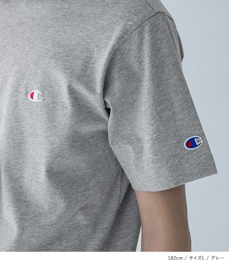 Tシャツ メンズ 夏 春 トップス カットソー 半袖 ロゴ 刺繍 ワンポイント 綿100％ クルーネック インナー チャンピオン Champion「メール便可」「10」 | osharewalker | 14
