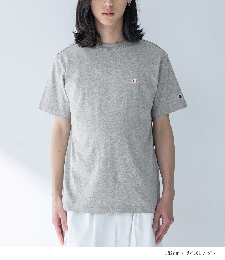 Tシャツ メンズ 夏 春 トップス カットソー 半袖 ロゴ 刺繍 ワンポイント 綿100％ クルーネック インナー チャンピオン Champion「メール便可」「10」 | osharewalker | 16