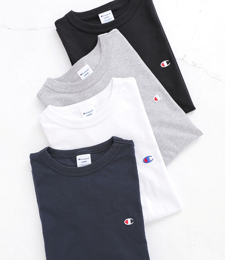 Tシャツ メンズ 夏 春 トップス カットソー 半袖 ロゴ 刺繍 ワンポイント 綿100％ クルーネック インナー チャンピオン Champion「メール便可」「10」 | osharewalker | 19