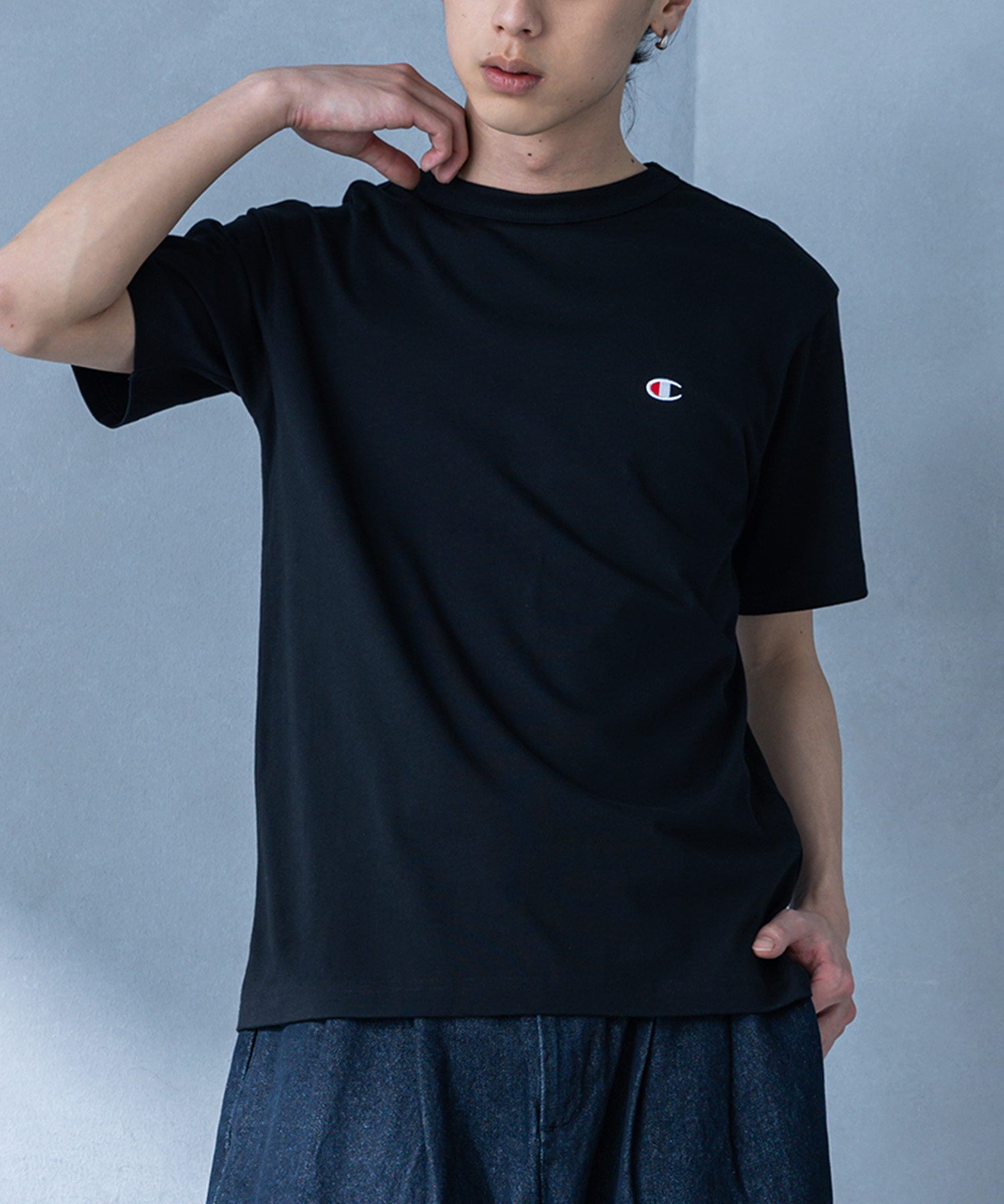 Tシャツ メンズ 夏 春 トップス カットソー 半袖 ロゴ 刺繍 ワンポイント 綿100％ クルーネック インナー チャンピオン Champion「メール便可」「10」 | osharewalker | 04