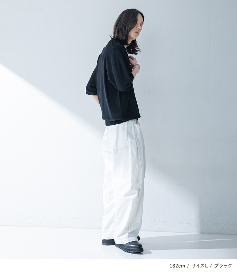 osharewalker（オシャレウォーカー） ニットポロ 半袖 メンズ 夏 春 白