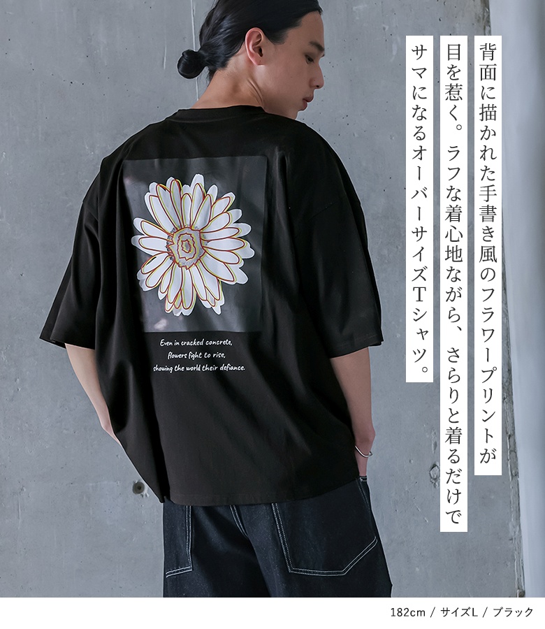 Tシャツ メンズ 春 夏 白 黒 M L カッ...の詳細画像1