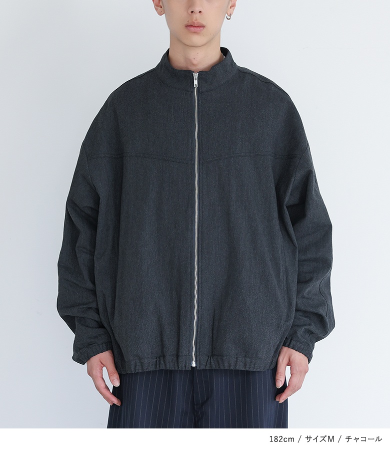 OHOTORO ネイビー スタンドカラー ジャンパー MACKINTOSH｜レインテック スカイ スタンドカラー ショート ジャケット