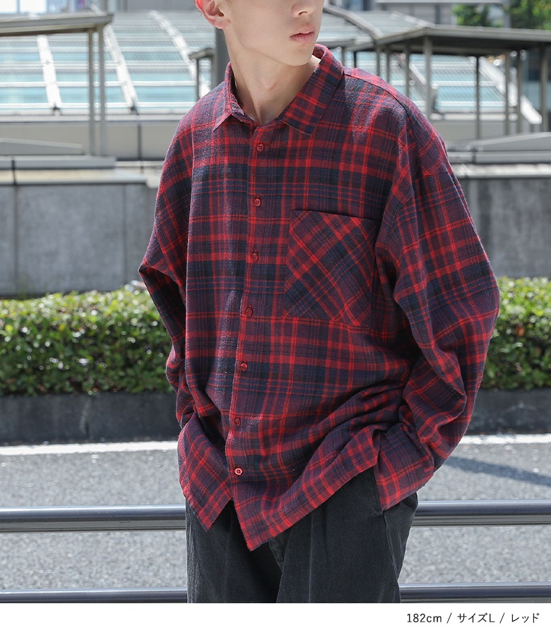 osharewalker（オシャレウォーカー） ネルシャツ メンズ トップス