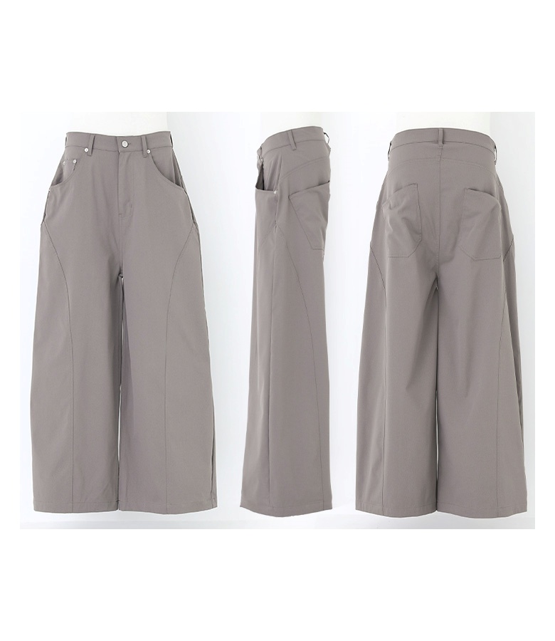 パンツ メンズ ロング丈 春 夏 秋 冬 カーブパンツ ワイド 白 黒 M L XL ストレッチ ゆったり オシャレウォーカー「メール便不可」「20」 | osharewalker | 19