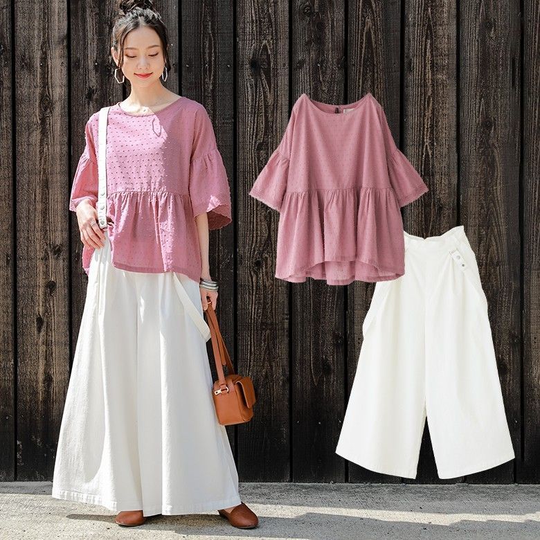 豊富な格安 福袋 ガウチョパンツ 爽やかなお洒落可愛いナチュラルコーデ2点set 返品 交換不可 オシャレウォーカー 通販 Paypayモール レディース ブラウス 五分袖 接触冷感 新品お得 Www Laguiacundinamarca Com