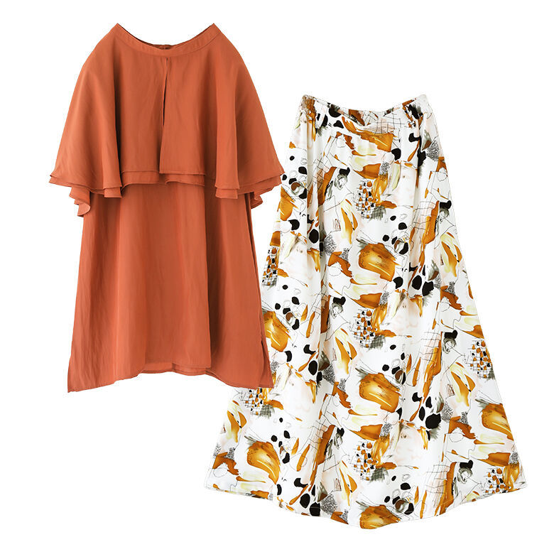 ルレーベル 福袋 アート柄 女性らしく鮮やかな夏色コーデ2点set 返品 交換不可 オシャレウォーカー 通販 Paypayモール レディース 春夏 ケープ襟ブラウス 半袖 フレアスカート ビビッド Theboxingtribune Com
