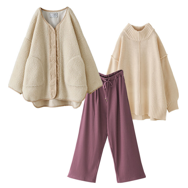 低価お得 福袋 ニット リブパンツ 冬色お洒落を楽しむコーデ3点set 返品 交換不可 オシャレウォーカー 通販 Paypayモール 22 レディース 3点セット 秋冬 ボアコート 新品大特価 Vanderschooten Com