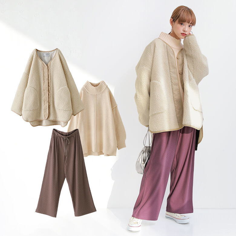 低価お得 福袋 ニット リブパンツ 冬色お洒落を楽しむコーデ3点set 返品 交換不可 オシャレウォーカー 通販 Paypayモール 22 レディース 3点セット 秋冬 ボアコート 新品大特価 Vanderschooten Com