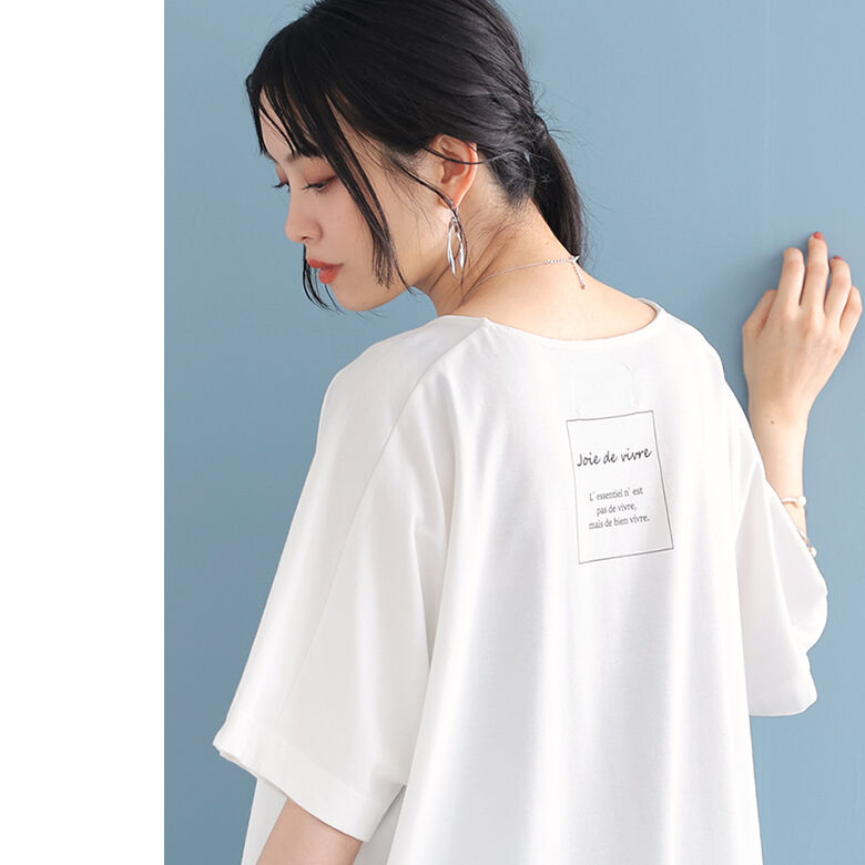 osharewalker 2023 レディース 春夏 Tシャツ 半袖 ロゴ ロング