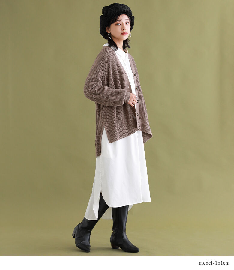 osharewalker ニット カーディガン レディース トップス 長袖 V