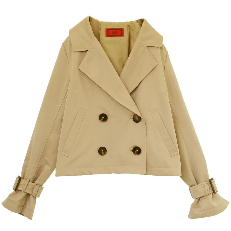 トレンチコート レディース トレンチ コートライトアウター スプリングコート ショートトレンチコート メール便不可 オシャレウォーカー 通販 Paypayモール