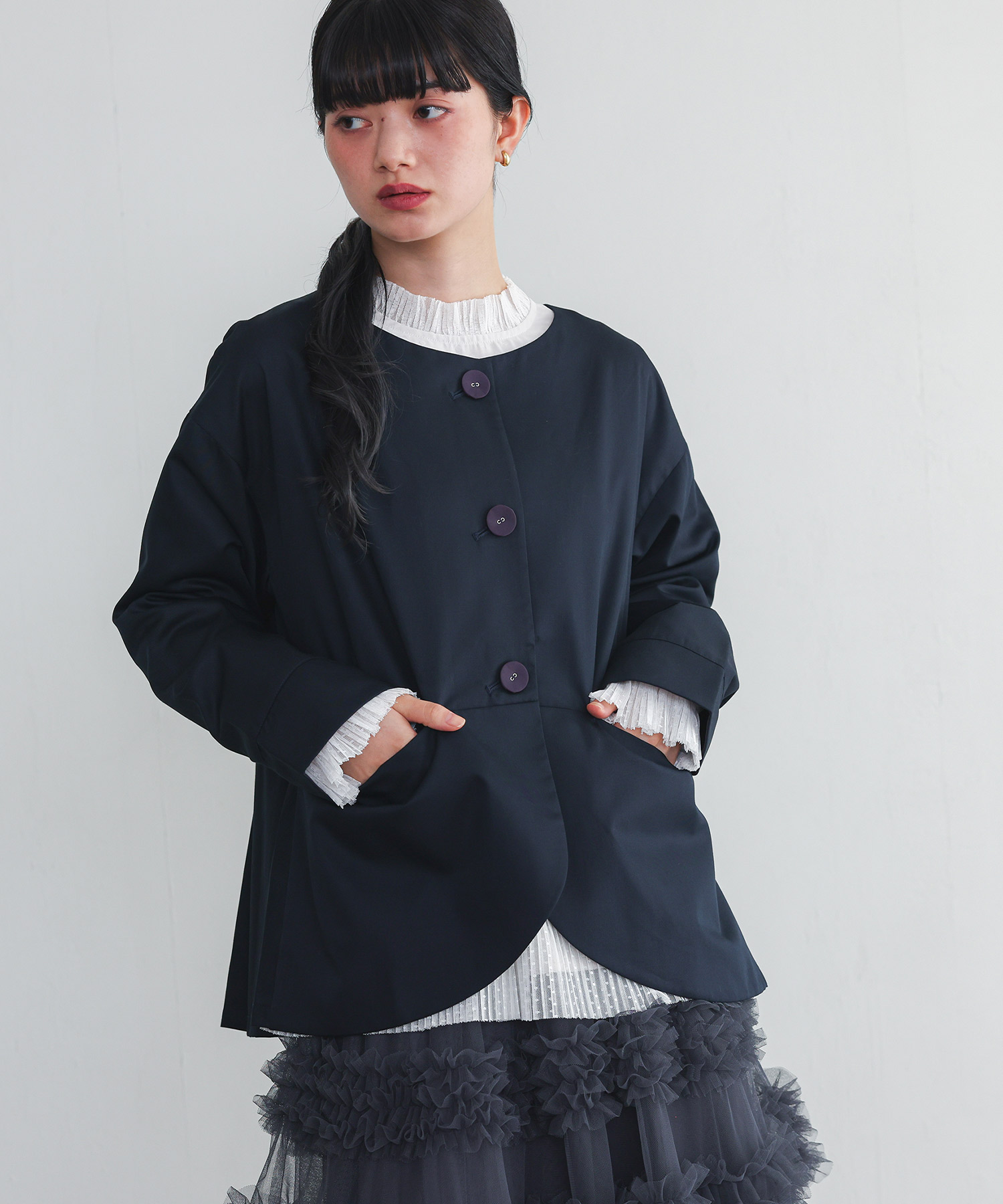 ジャケット レディース ライトアウター スプリングコート セットアップ 長袖 フォーマル 結婚式 パーティー「メール便不可」「20」 | osharewalker | 02