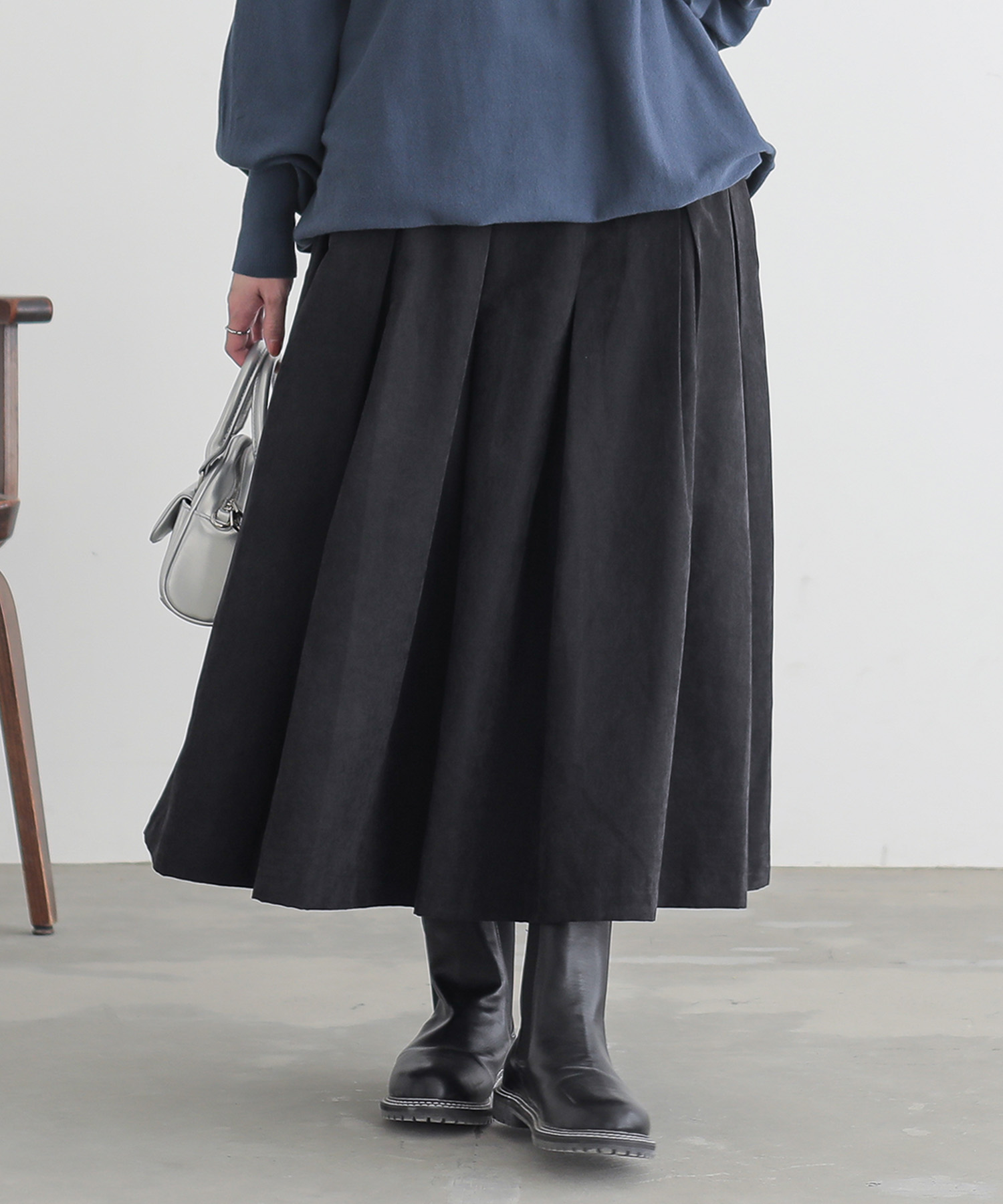 n'OrLABEL（ノアールレーベル） 「新色登場」タックスカート ロング