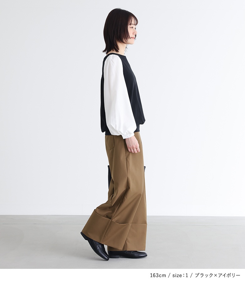 カットソー レディース トップス ブラウス 異...の詳細画像3