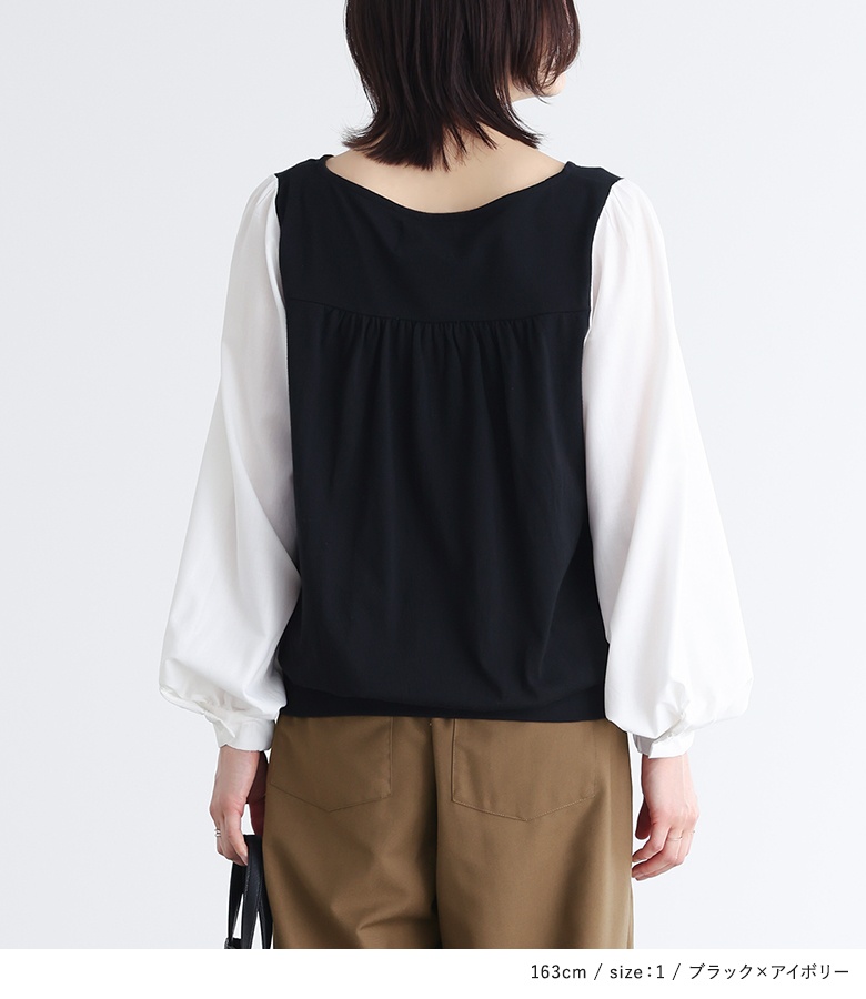 カットソー レディース トップス ブラウス 異...の詳細画像4