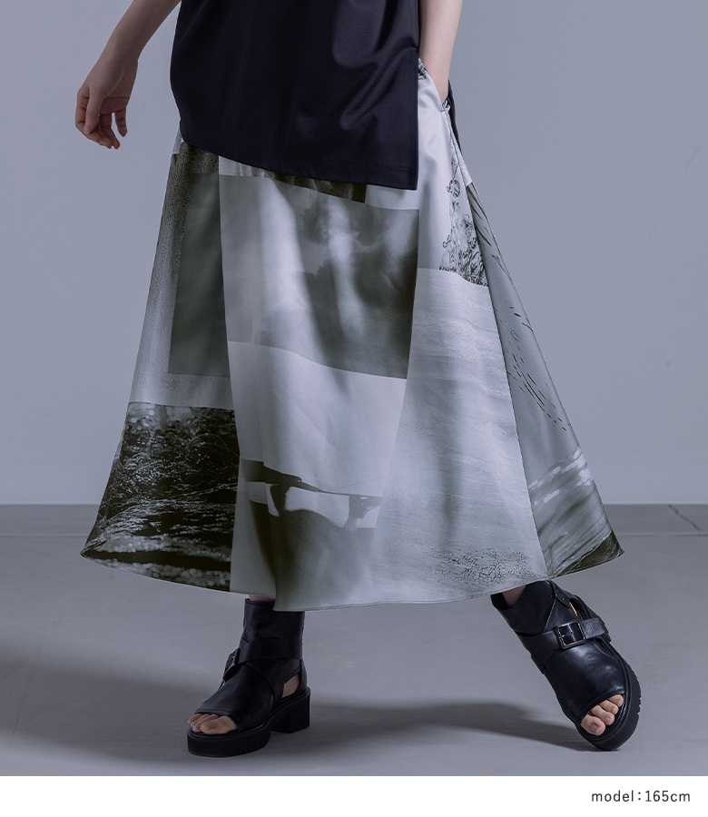 osharewalker スカート レディース ボトムス ロング丈 フレア