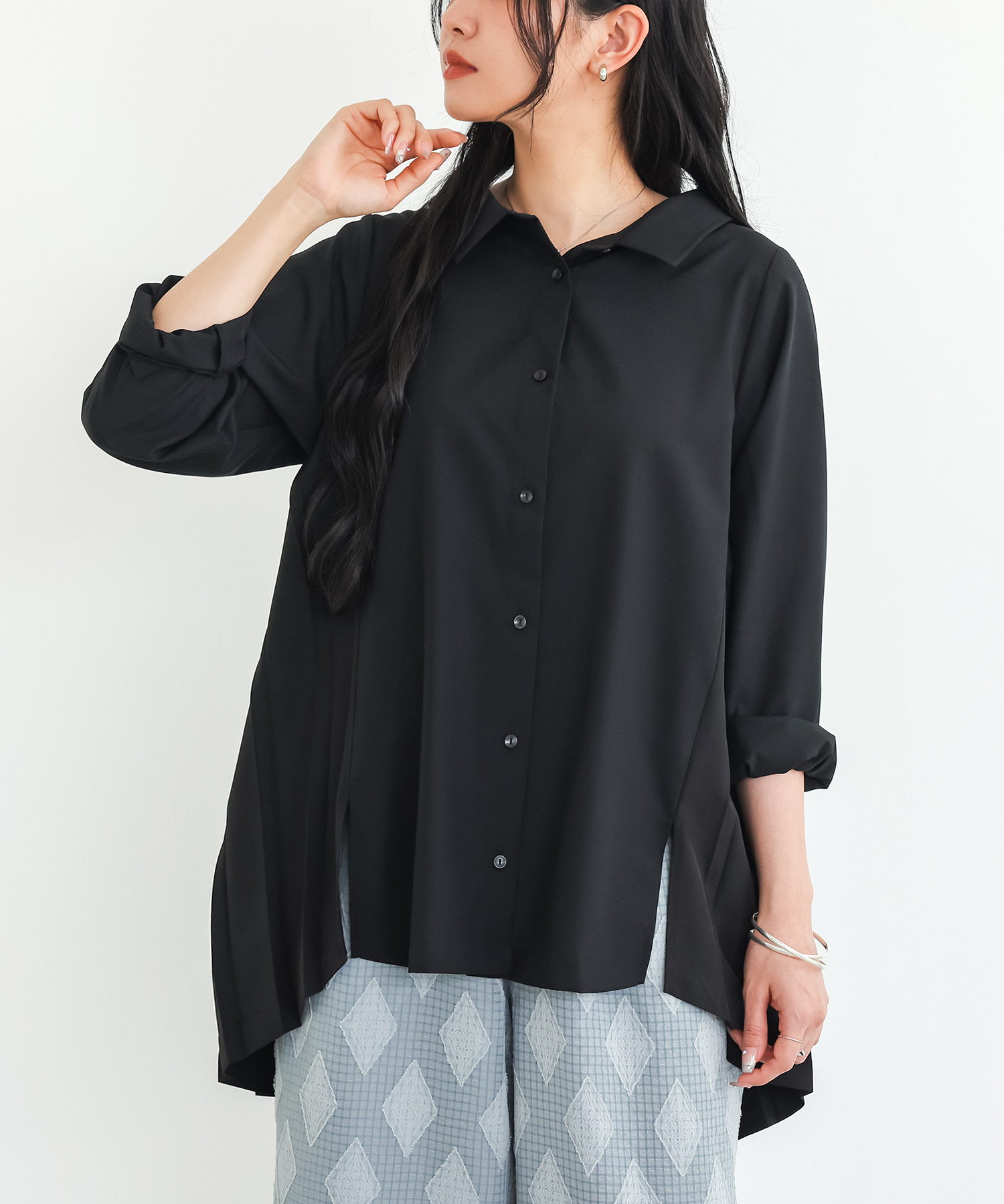 n'OrLABEL（ノアールレーベル） シャツ 長袖 レディース トップス