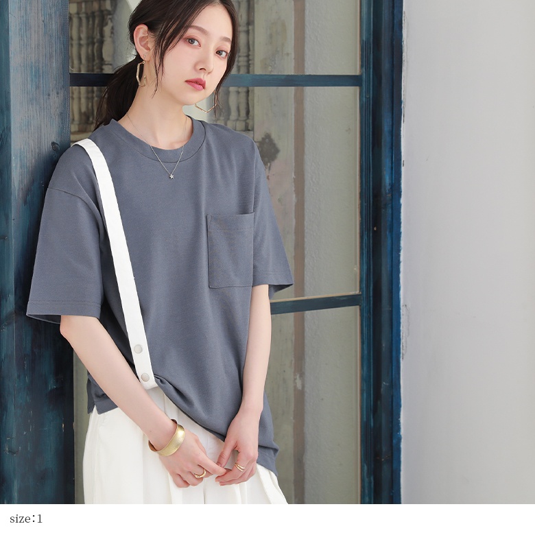 Tシャツ レディース 春夏 ユニセックス トップス カットソー 半袖 綿100％『バスクコットンTシャツ』※メール便可※【10】｜osharewalker｜15