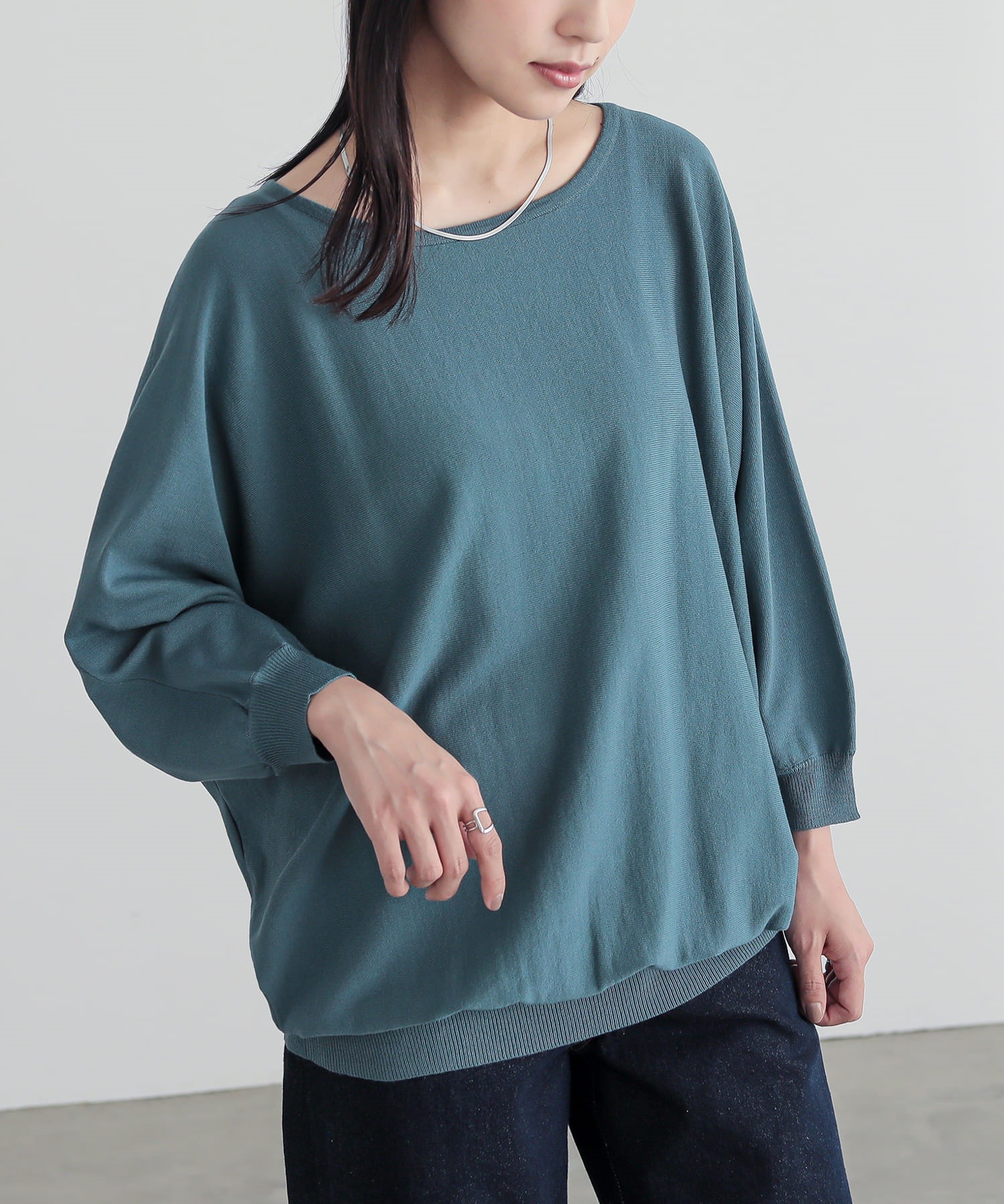 【新品♥】BEARDSLEY ドルマンニット ゆったり 日本製　コットン素材 コットンドルマンニット ニット レディース トップス 送料無料