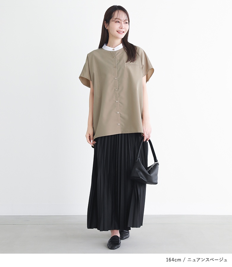 ブラウス 半袖 レディース 春 夏 シャツ 配...の詳細画像5