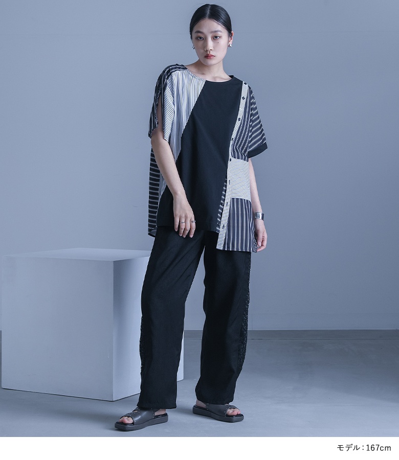 osharewalker（オシャレウォーカー） Tシャツ レディース 春 夏 黒