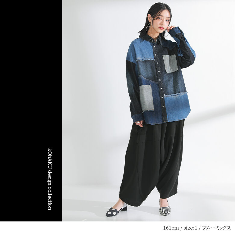osharewalker シャツ レディース ユニセックス トップス 長袖 襟