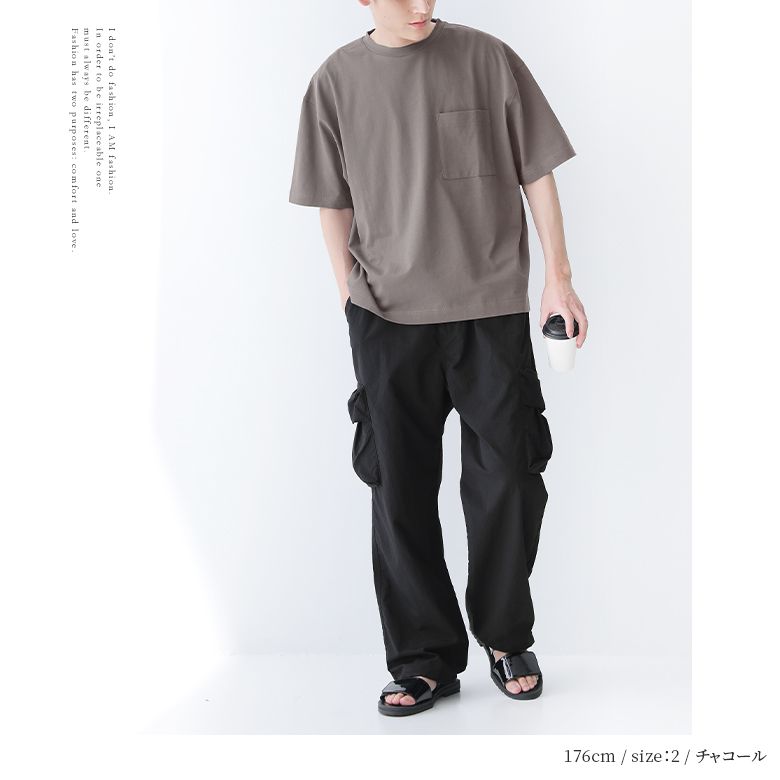 Tシャツ メンズ トップス 春夏 カットソー クルーネック 半袖 汗ジミ防止シリーズ※メール便可※【10】｜osharewalker｜07