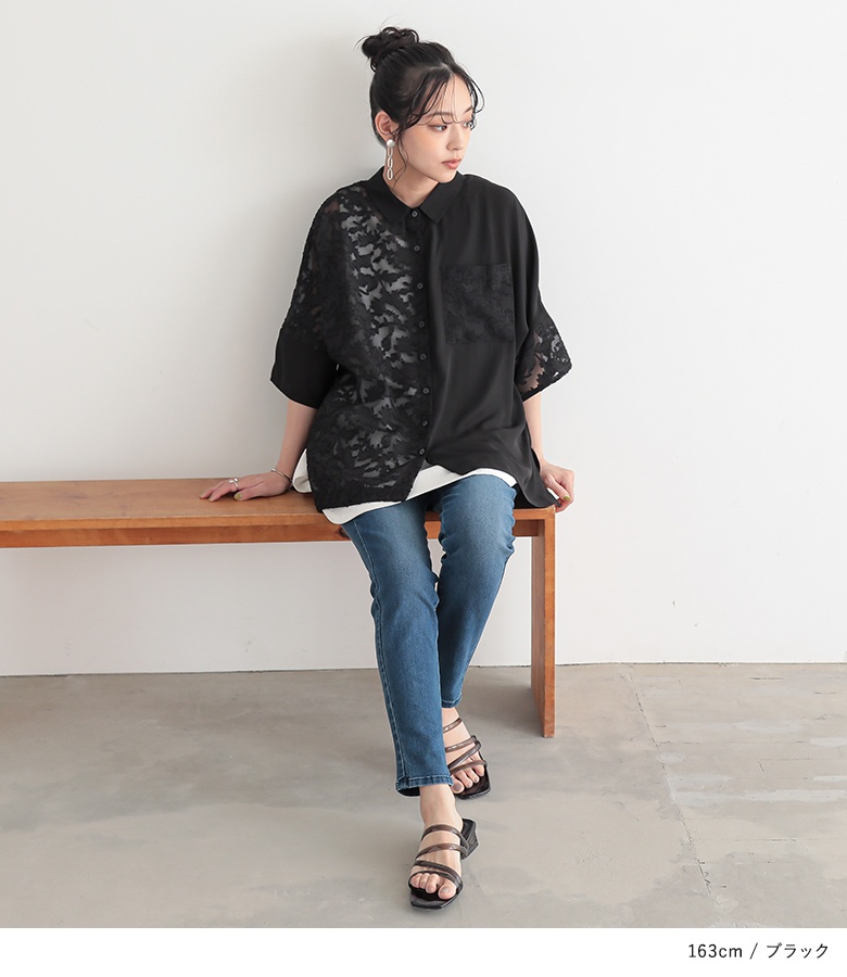 osharewalker シャツ ブラウス レディース トップス 春夏 半袖