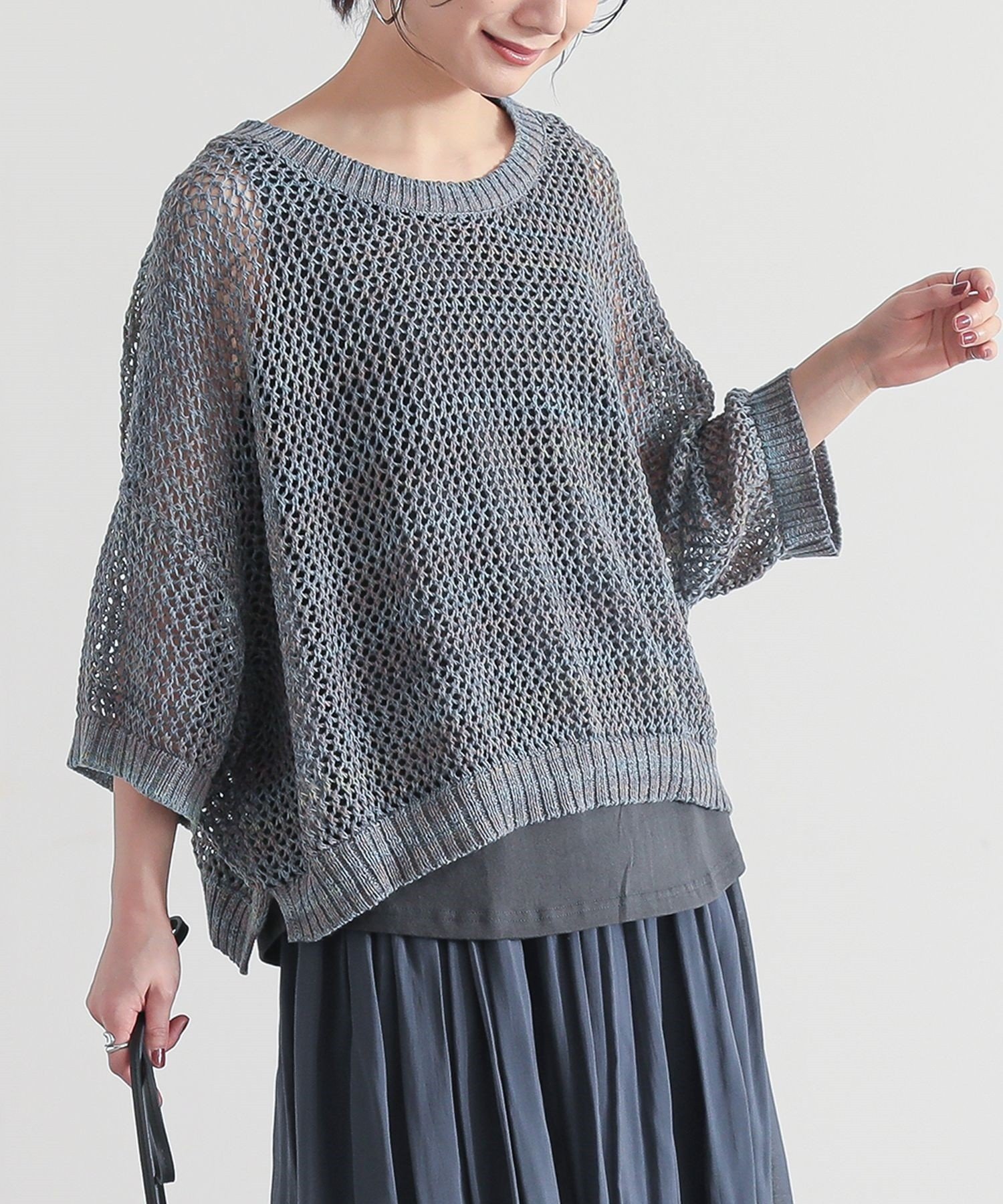 she tokyo ニット Alma ライトグレー レディース