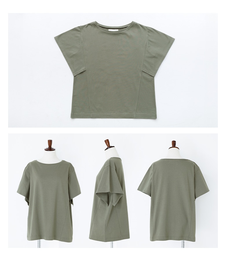osharewalker Tシャツ レディース トップス ボートネック 汗染み