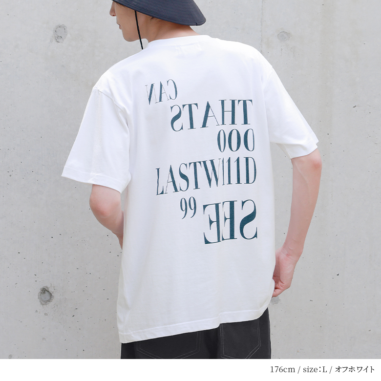 Tシャツ メンズ 春夏 半袖 五分袖 バックプリント カットソー 綿100 