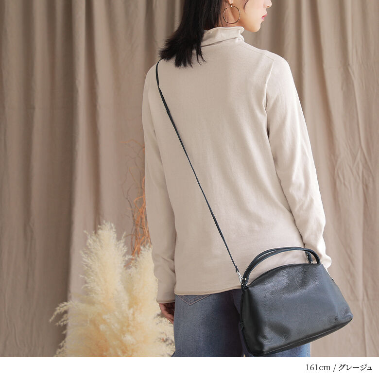 新品 23AW ebure コットンツィードツイルハイネックショート丈