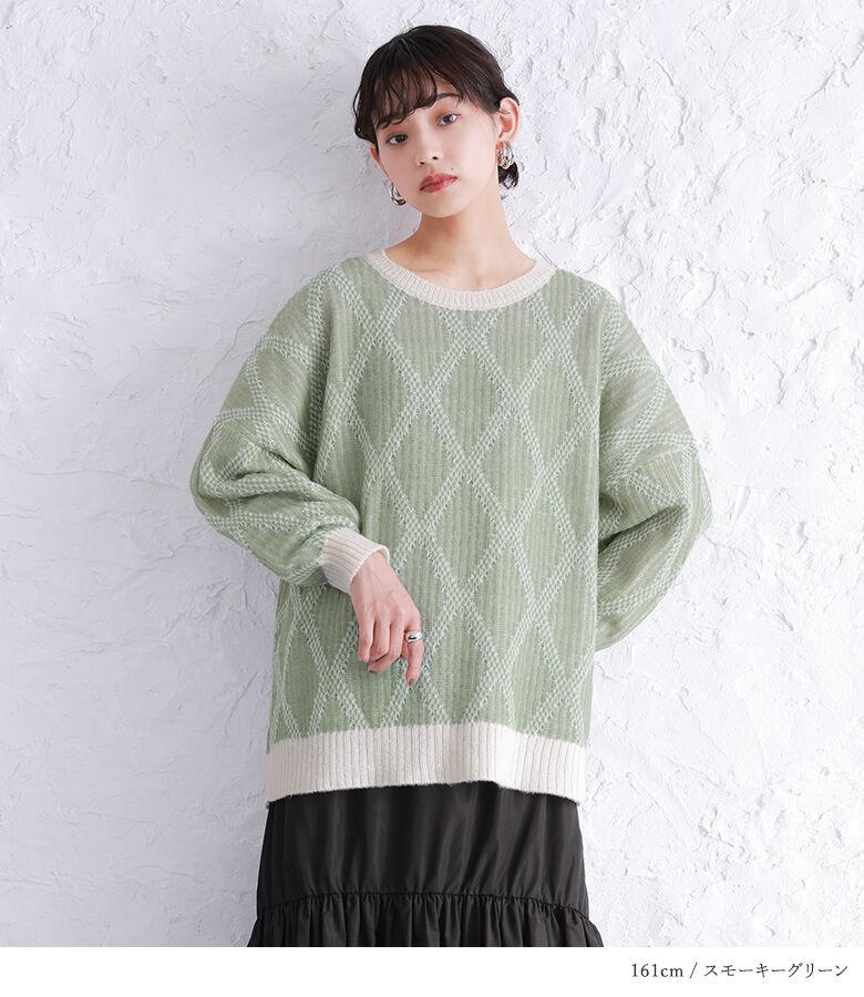 osharewalker ニット セーター 秋冬 レディース トップス クルー