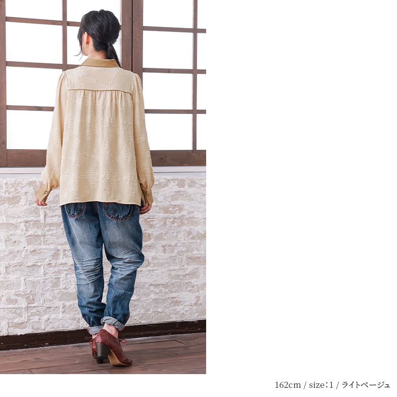 新品【レリアン】シルク混 ラメ使い チェック柄 オーバーブラウス 17+ 新品【レリアン】シルク混 ラメ使い チェック柄 オーバー