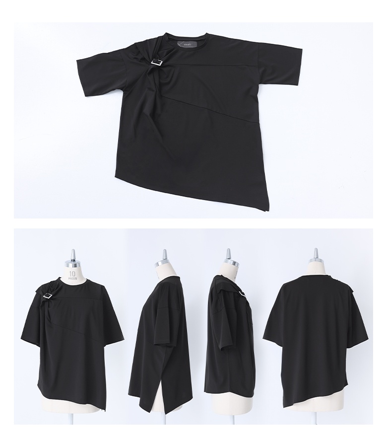 【新色登場】トップス Tシャツ カットソー 半袖 レディース 接触冷感 イージーケア アシメ アシンメトリー 「メール便可」「10」 | osharewalker | 20