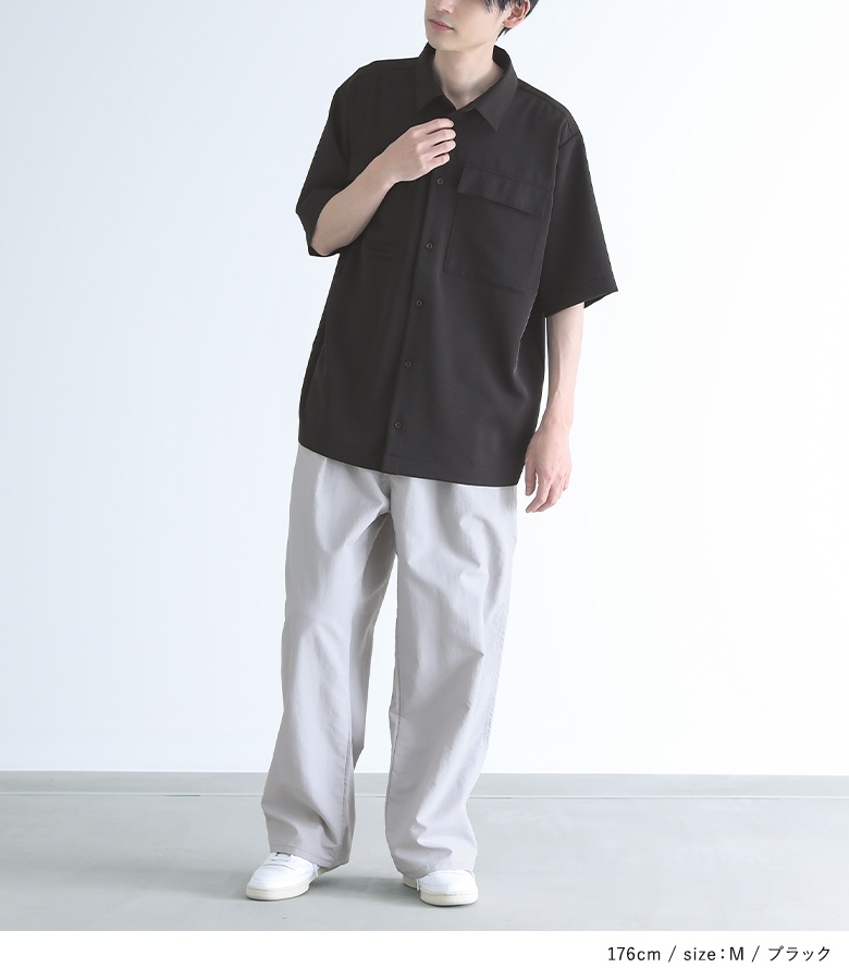 osharewalker シャツ メンズ トップス 羽織 半袖 ボタンシャツ