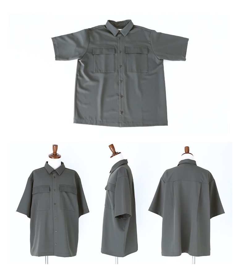 osharewalker シャツ メンズ トップス 羽織 半袖 ボタンシャツ