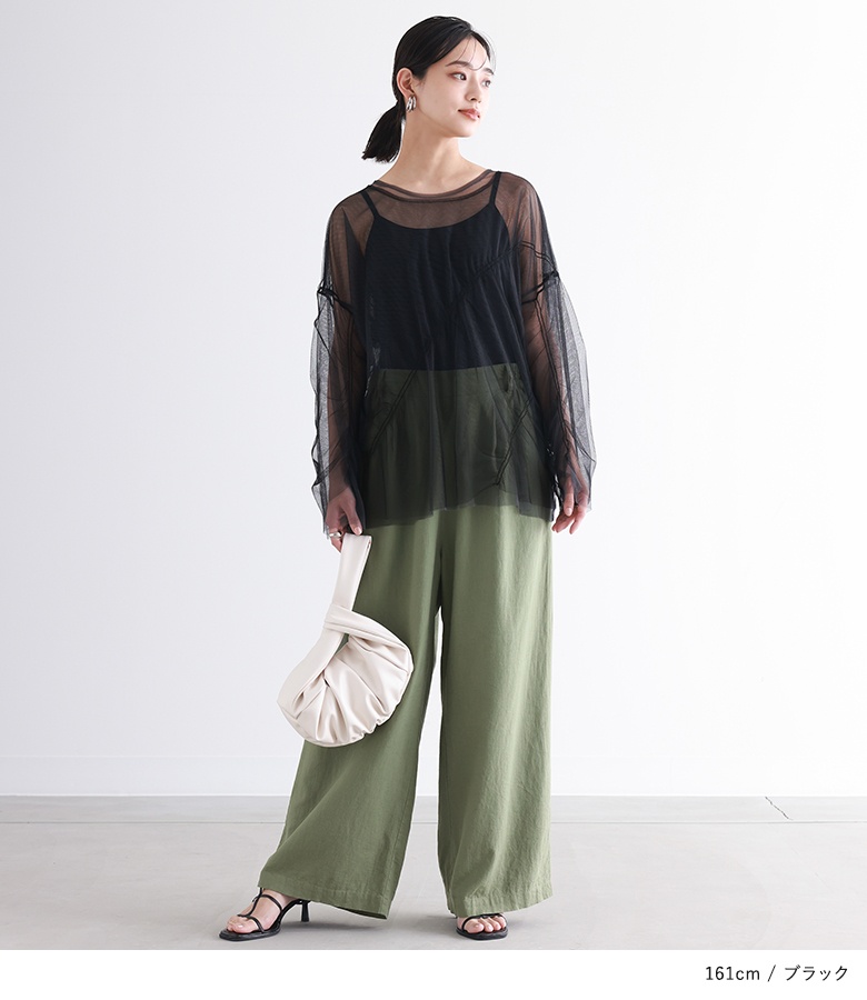COMME des GARÇONS シアー チュール トップス XS カーキ osharewalker（オシャレウォーカー） トップス レディース プル