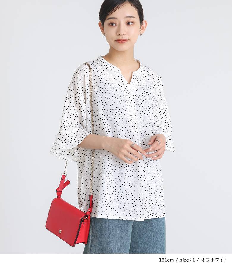 素敵 バンダナプリーツ 半袖 フレア Tシャツ 2色 ブラウス osharewalker ブラウス レディース トップス 半袖 五分袖