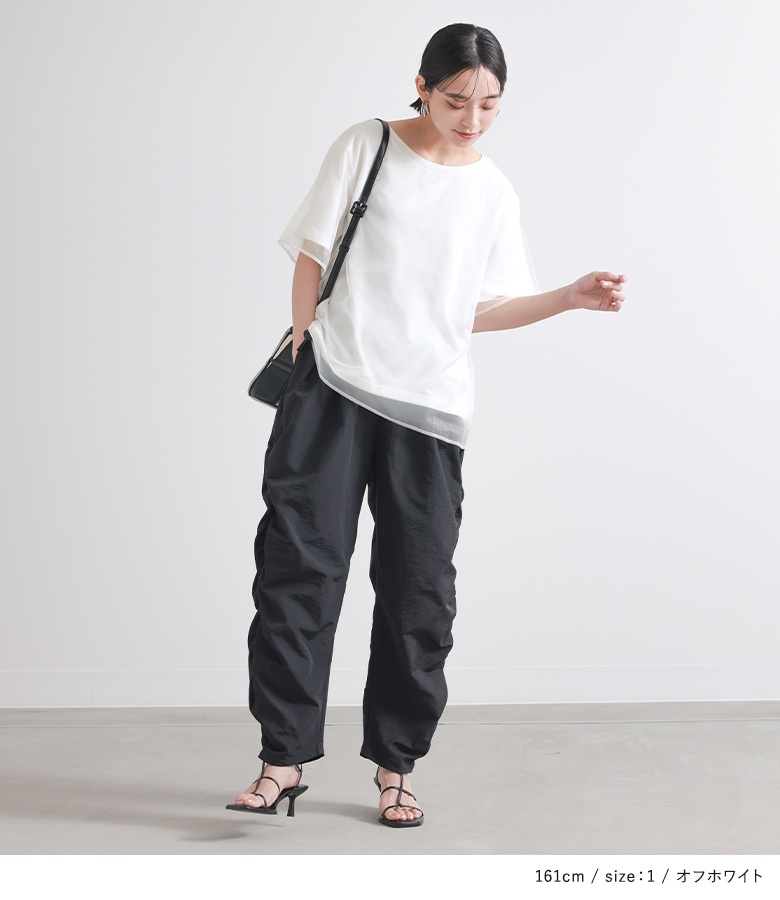 ピアッツァセンピオーネ 黒 半袖 Tシャツ レーヨン シアーシャツ