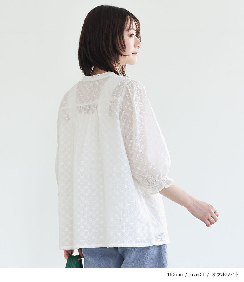 osharewalker ブラウス シャツ レディース 春夏 半袖 六分袖