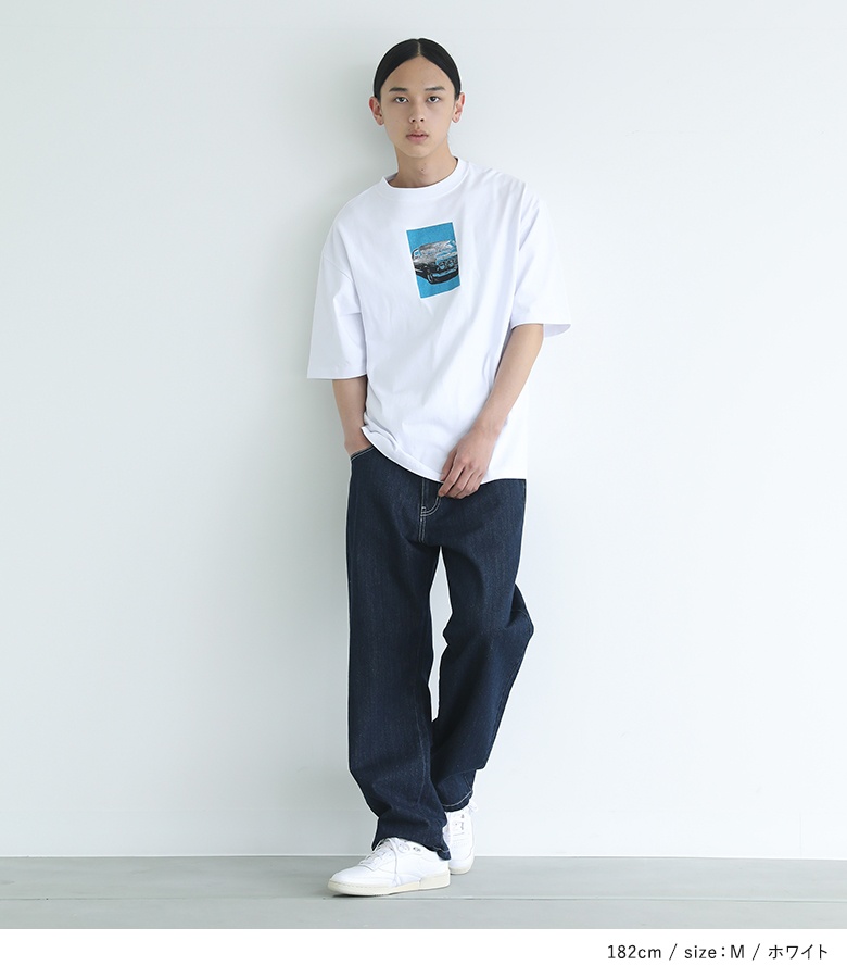 Tシャツ メンズ カットソー 半袖 クルーネック フォトプリント 綿100％ プルオーバー オーバーサイズ  返品交換不可 「メール便可」「10」 | osharewalker | 07