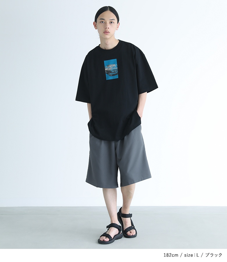 Tシャツ メンズ カットソー 半袖 クルーネック フォトプリント 綿100％ プルオーバー オーバーサイズ  返品交換不可 「メール便可」「10」 | osharewalker | 12